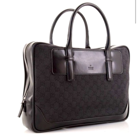 EUC* Gucci Briefcase GG Canvas with Leather - Large - Picture 4 of 10